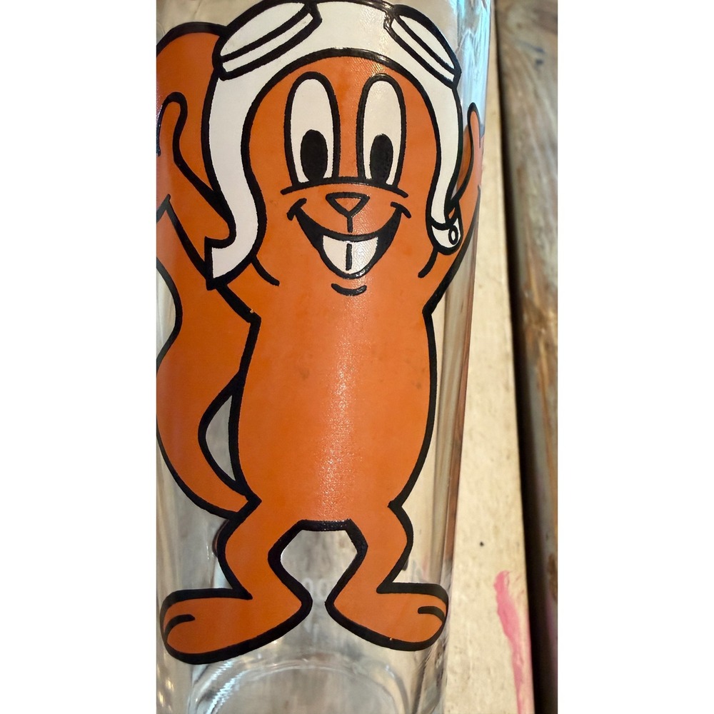 Vintage 1970s Pepsi Collector Series Rocky Cartoon Character Drinking Glass 6" - Picture 8 of 10